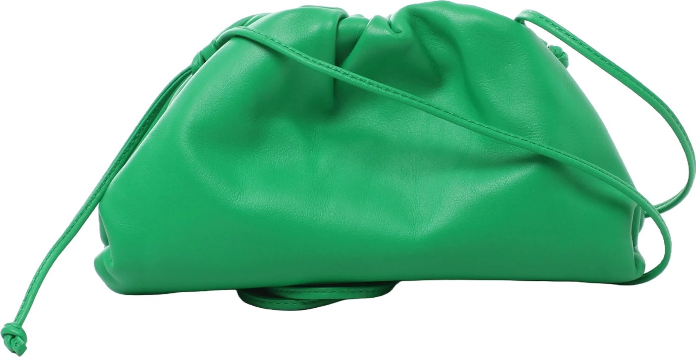 Bottega Veneta The Pouch Mini Leather Crossbody Bag in Green