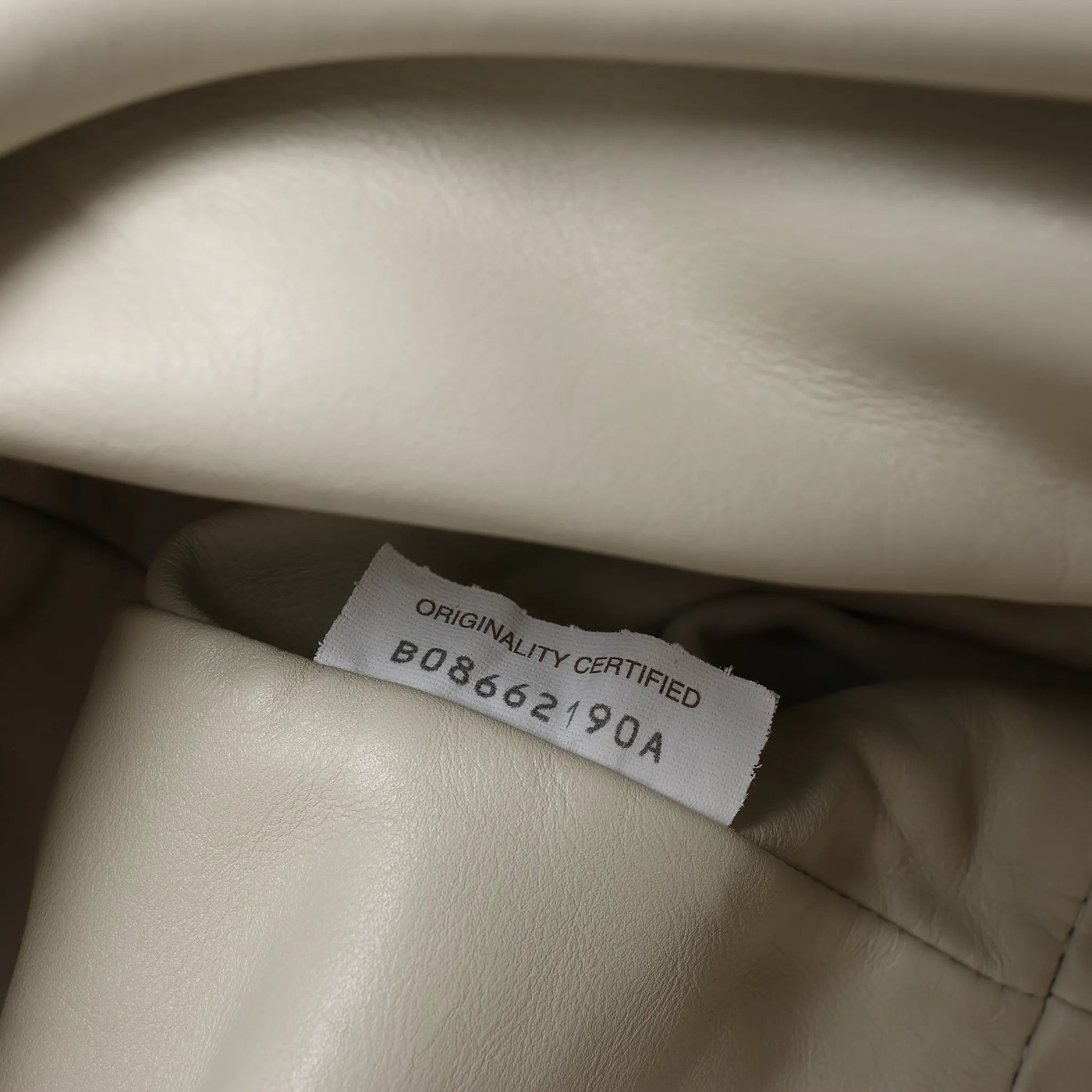 Bottega Veneta The Pouch Oversize Leather Clutch Bag in Beige