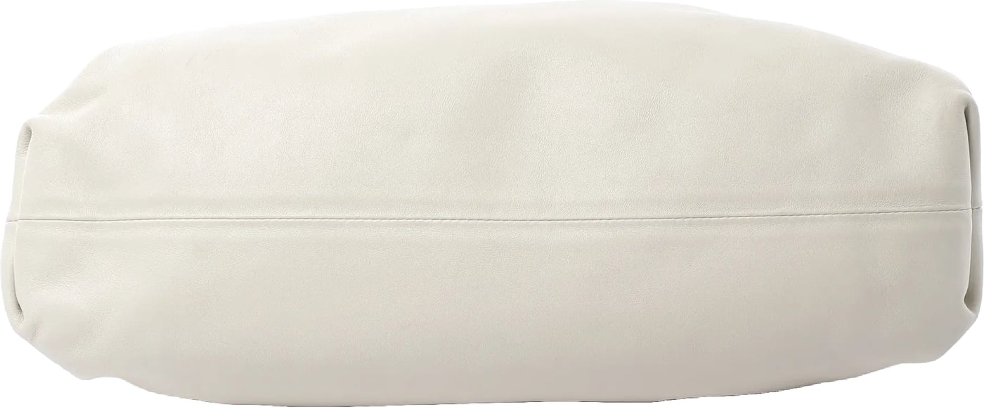 Bottega Veneta The Pouch Oversize Leather Clutch Bag in Beige