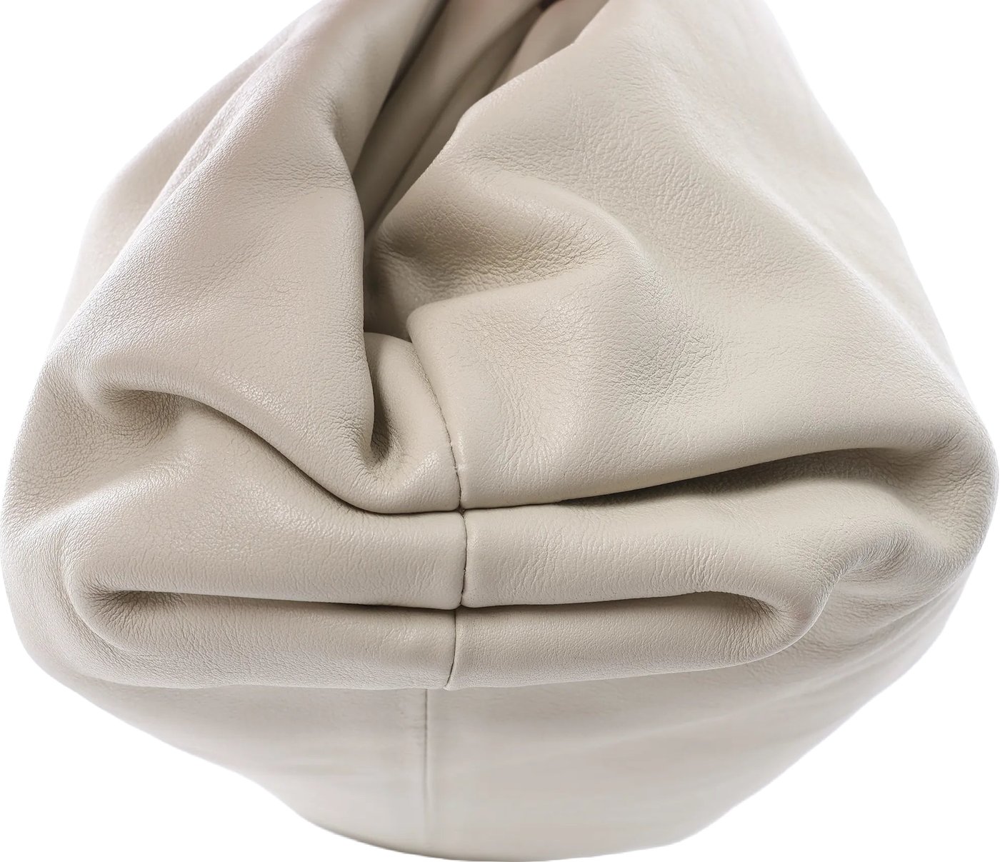 Bottega Veneta The Pouch Oversize Leather Clutch Bag in Beige