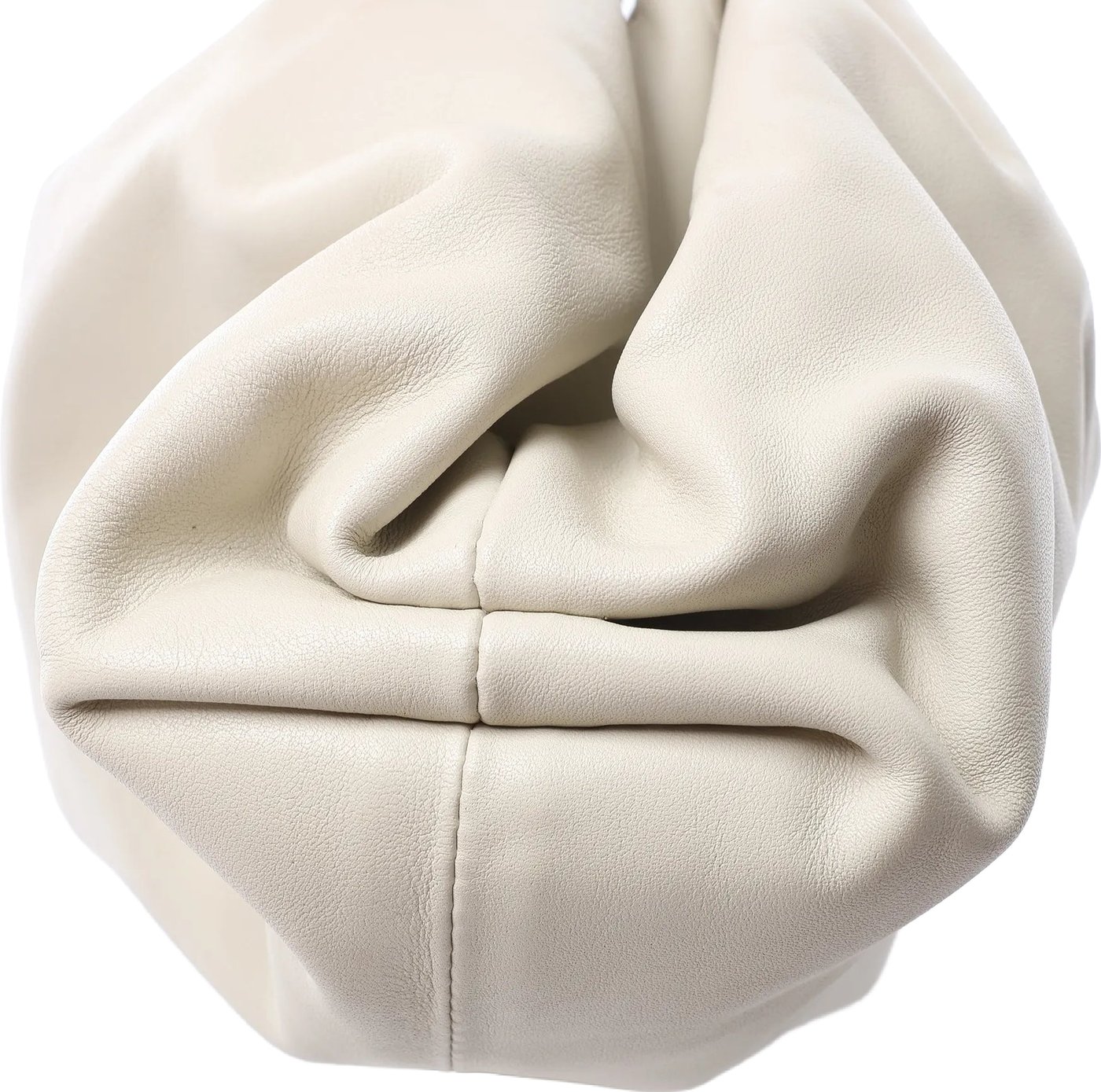 Bottega Veneta The Pouch Oversize Leather Clutch Bag in Beige