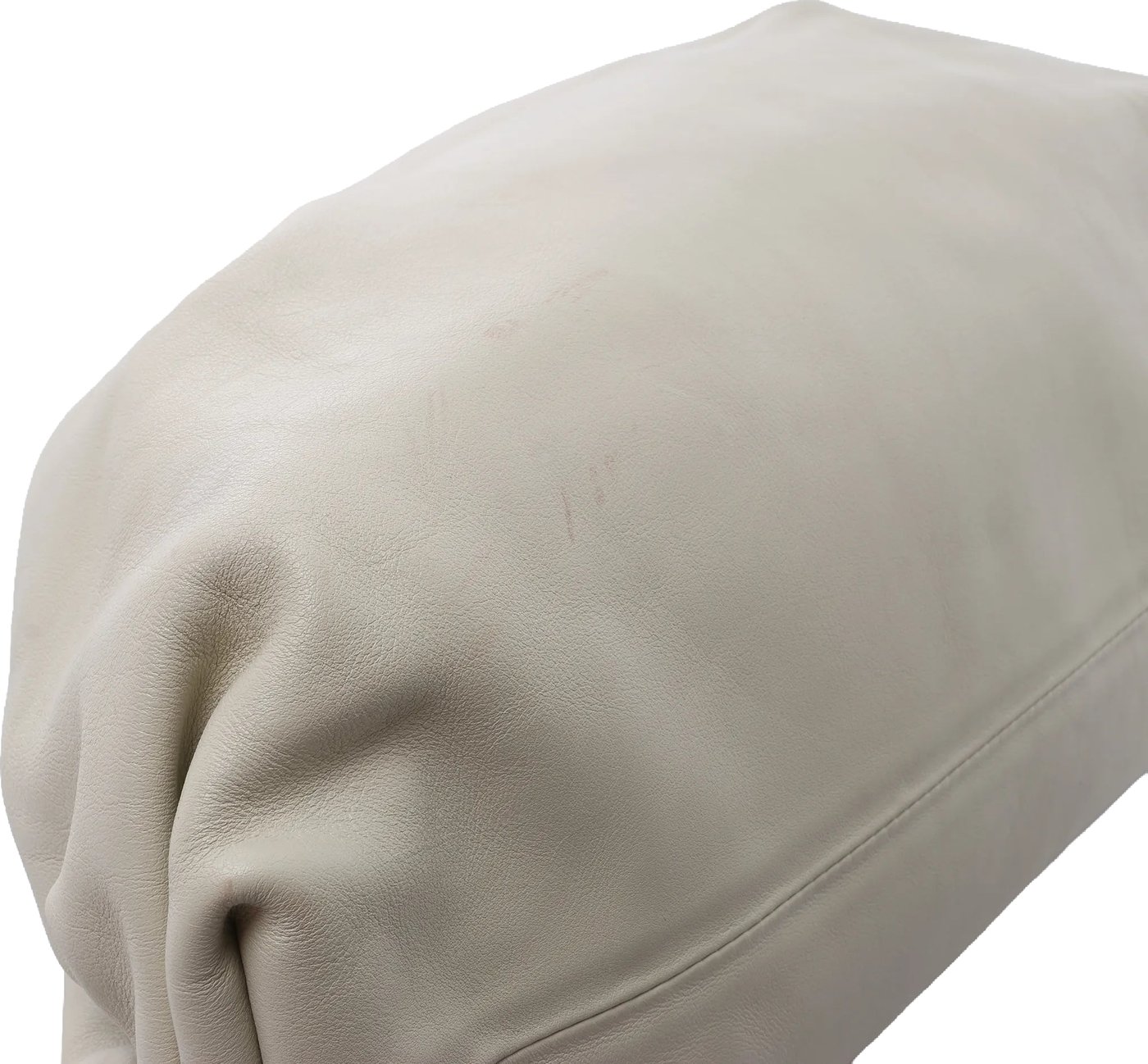 Bottega Veneta The Pouch Oversize Leather Clutch Bag in Beige