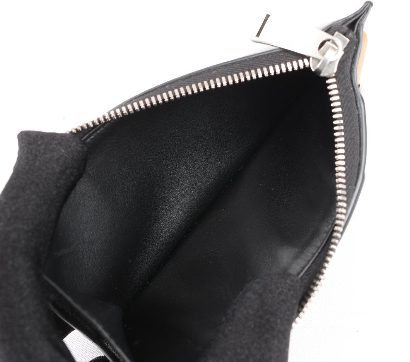 Bottega Veneta Leather Fragment Case in Black × Brown