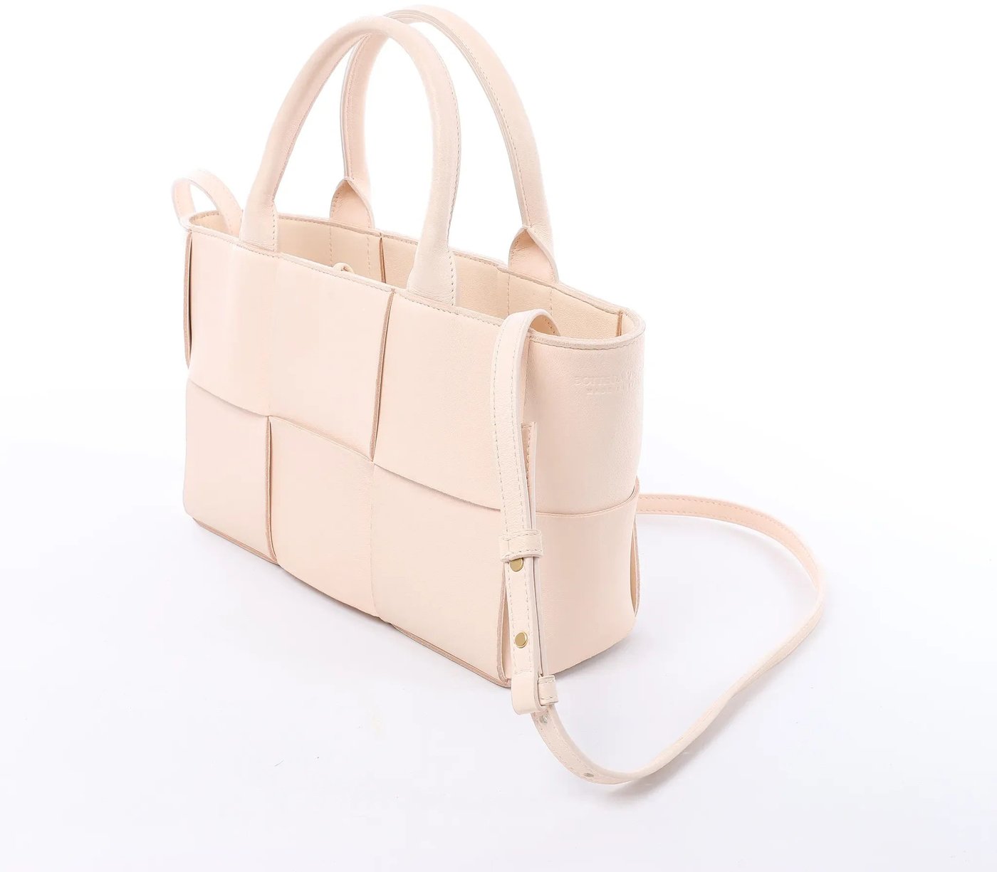 Bottega Veneta The Arco Maxi Intrecciato Leather Handbag in Pink