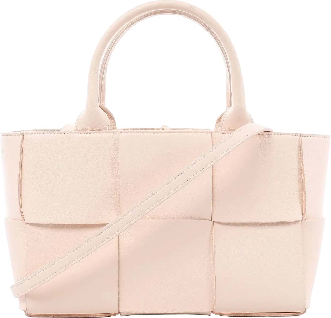 Bottega Veneta The Arco Maxi Intrecciato Leather Handbag in Pink