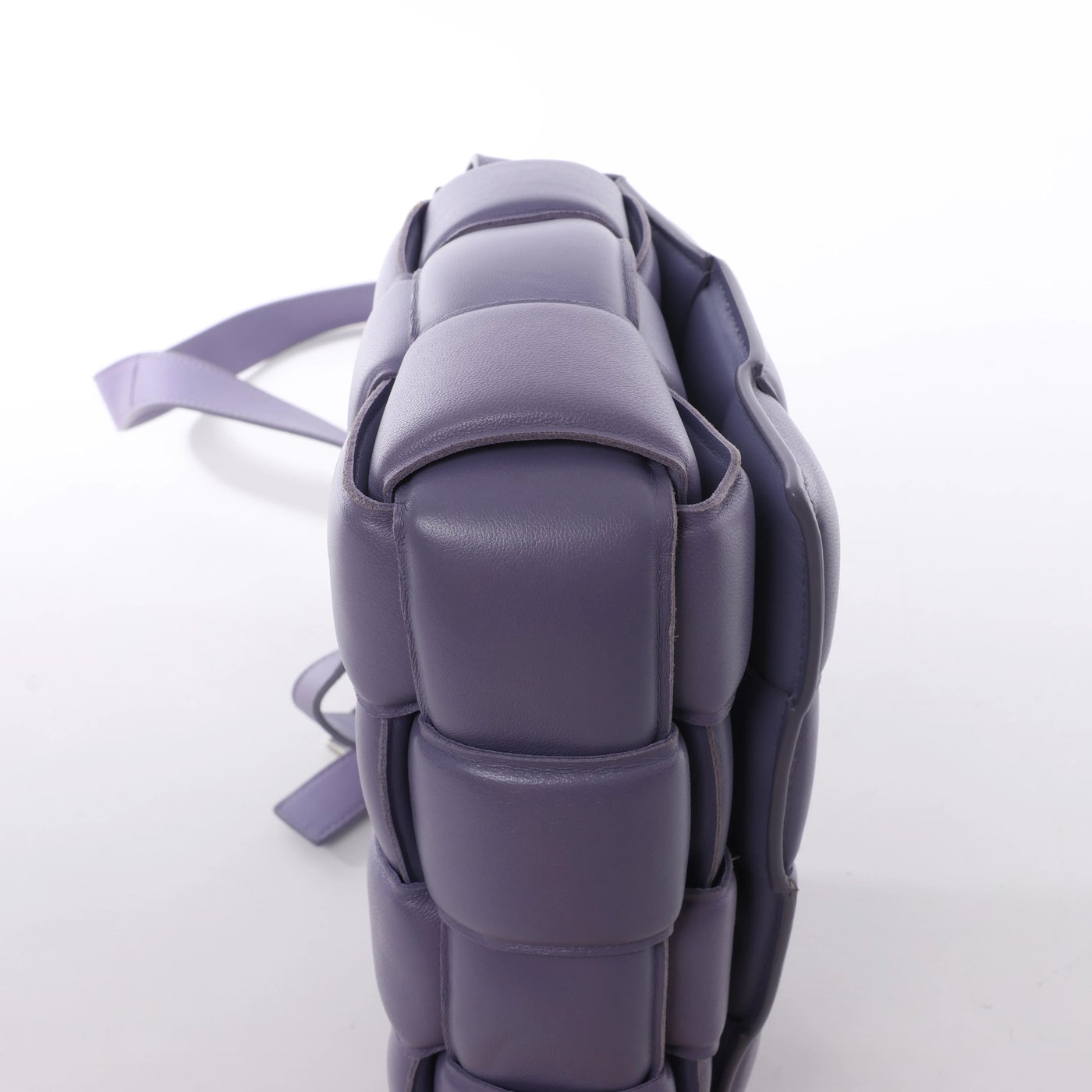 Bottega Veneta Padded Cassette Maxi Intrecciato Leather Crossbody Bag in Purple