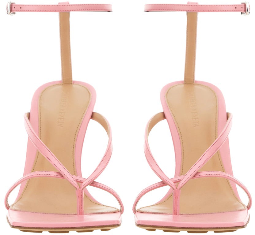 Lambskin Stretch Sandal with Adjustable Buckle
