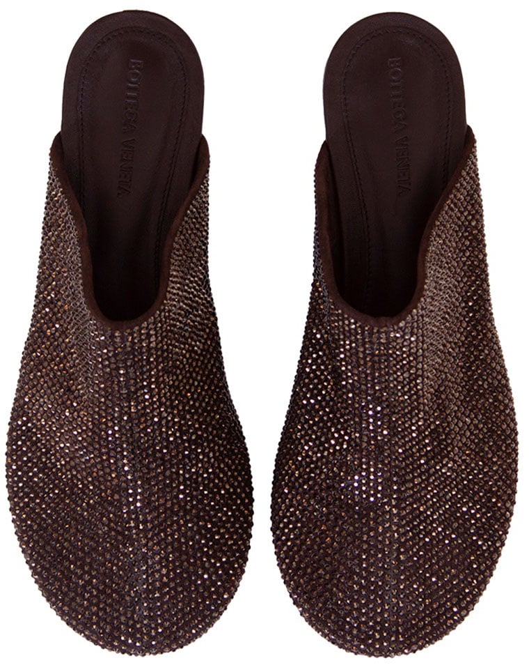 Rhinestone-Embellished Bottega Veneta Slippers