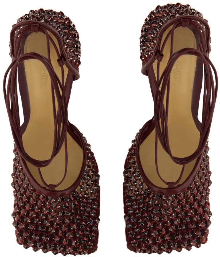 Leather-Covered Stiletto Heel Sandal