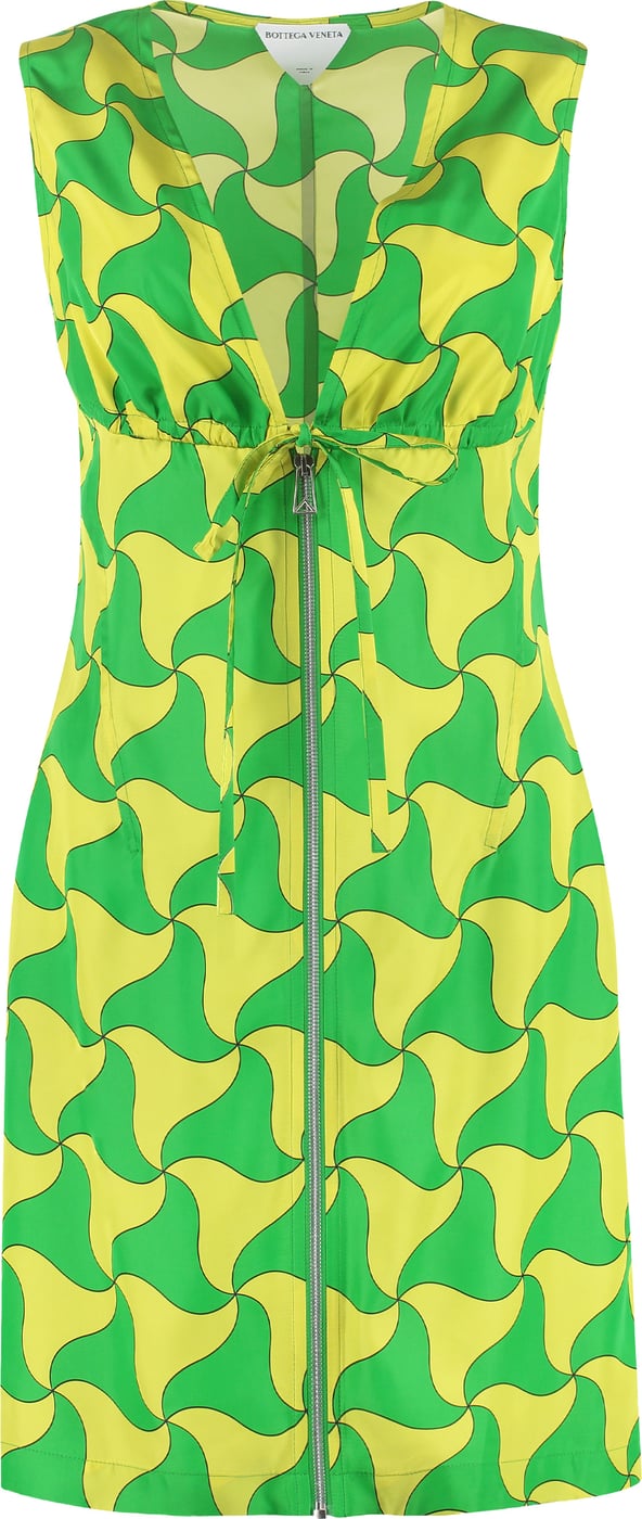 Printed satin dress