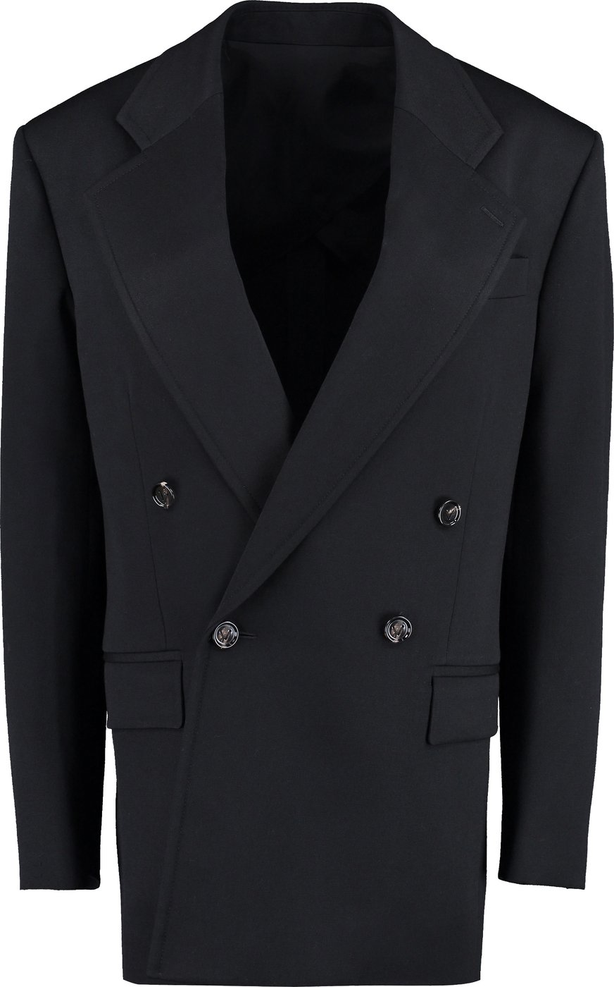 Double-breasted wool blazer