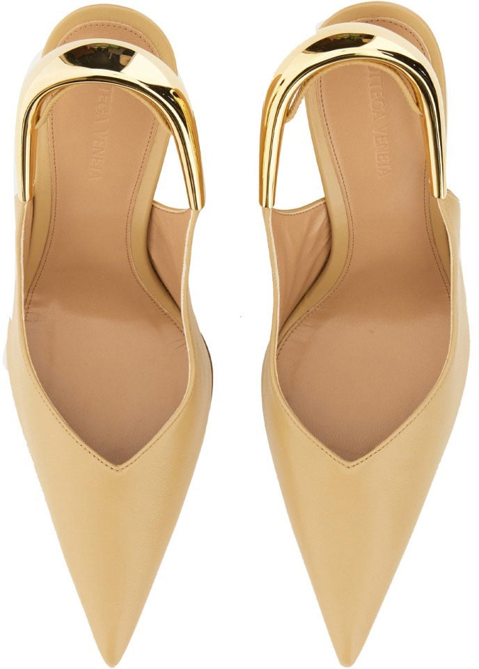 Pointed Toe Slingback Pumps with High Heel