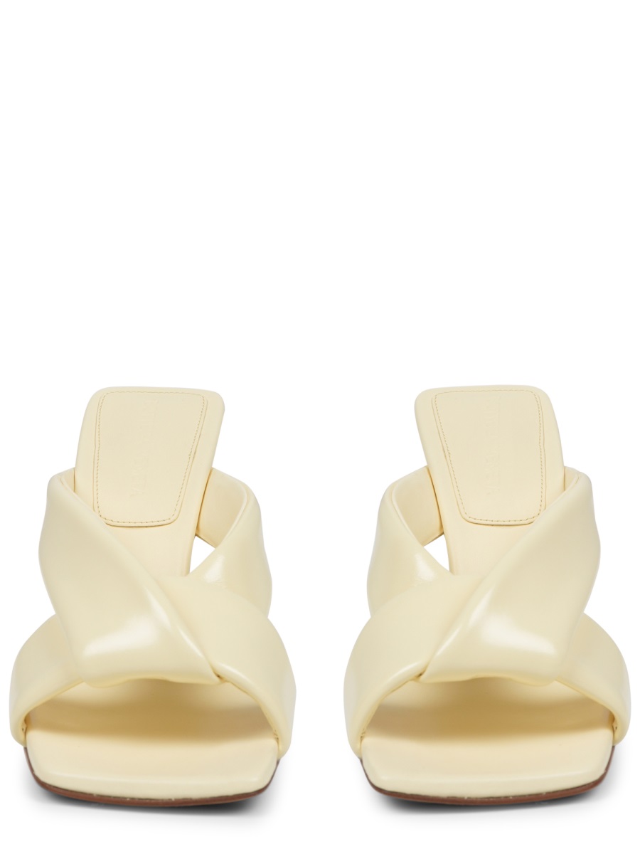 Sculptural Leather Sandals With Crisscross Straps