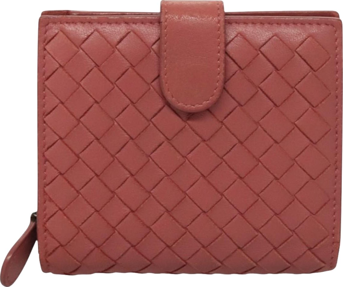 Bottega Veneta Bifold Coin Pocket Card Holder Intrecciato Nappa