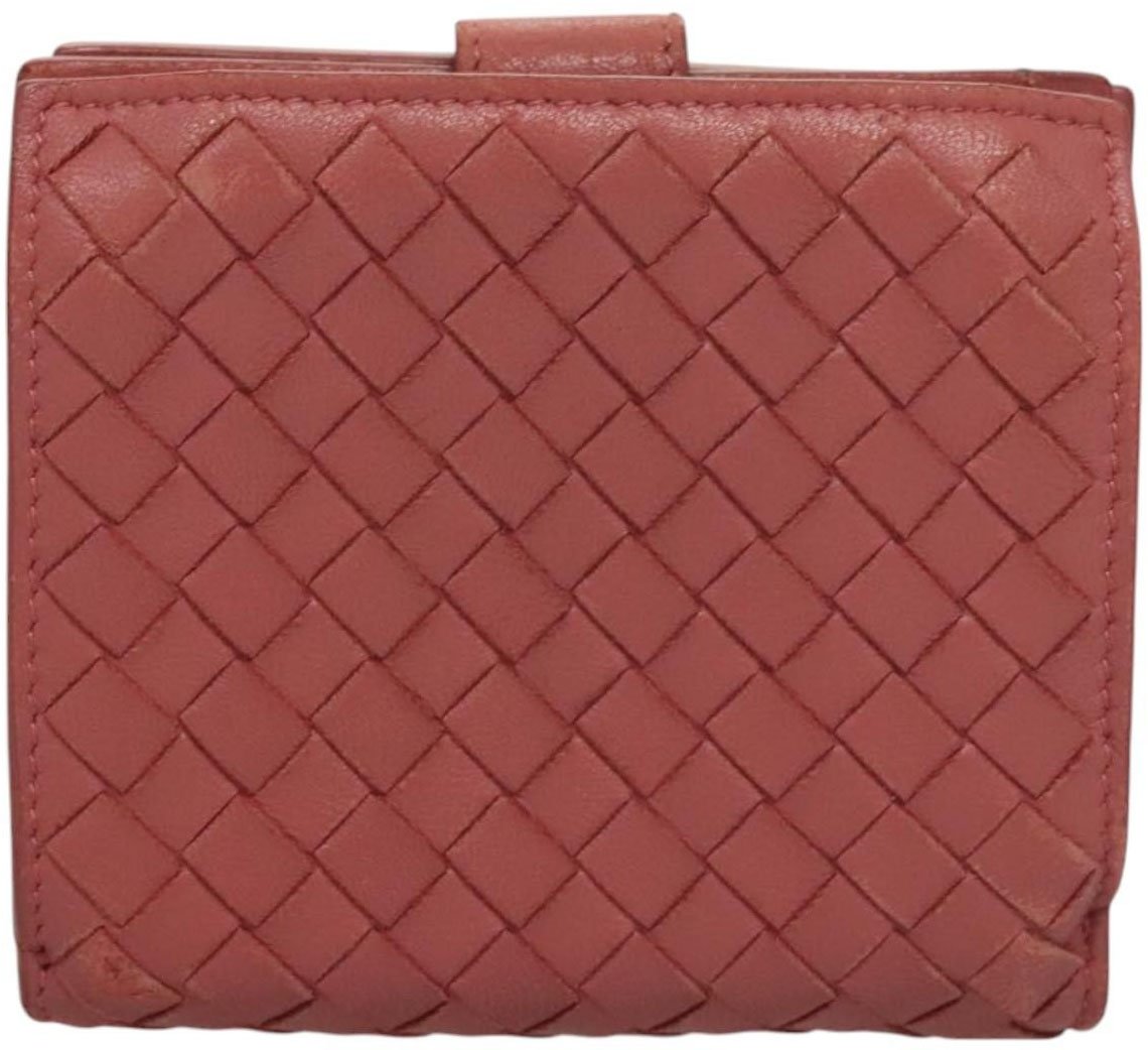 Bottega Veneta Bifold Coin Pocket Card Holder Intrecciato Nappa