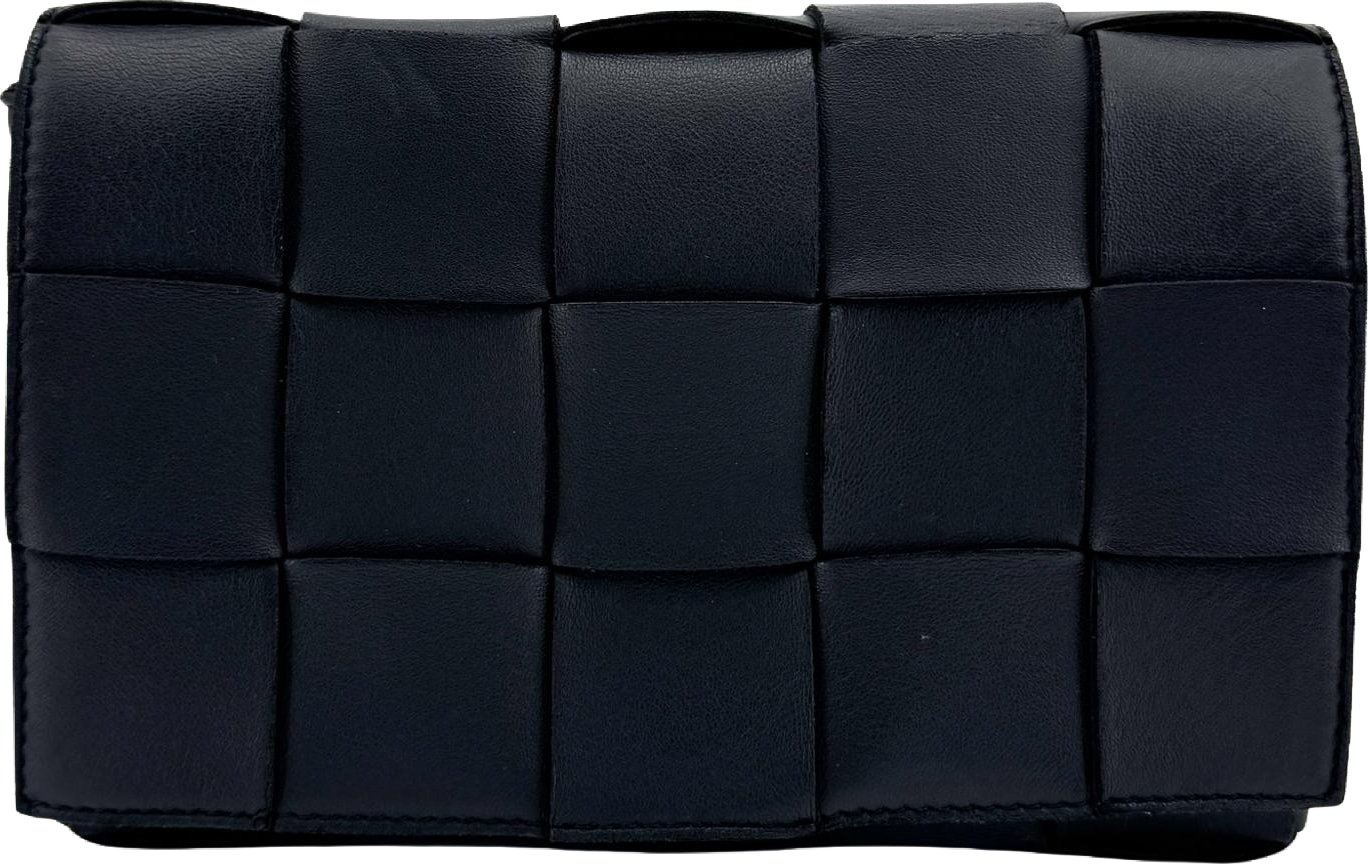 Bottega Veneta Cassette Maxi Intrecciato Leather Mini
