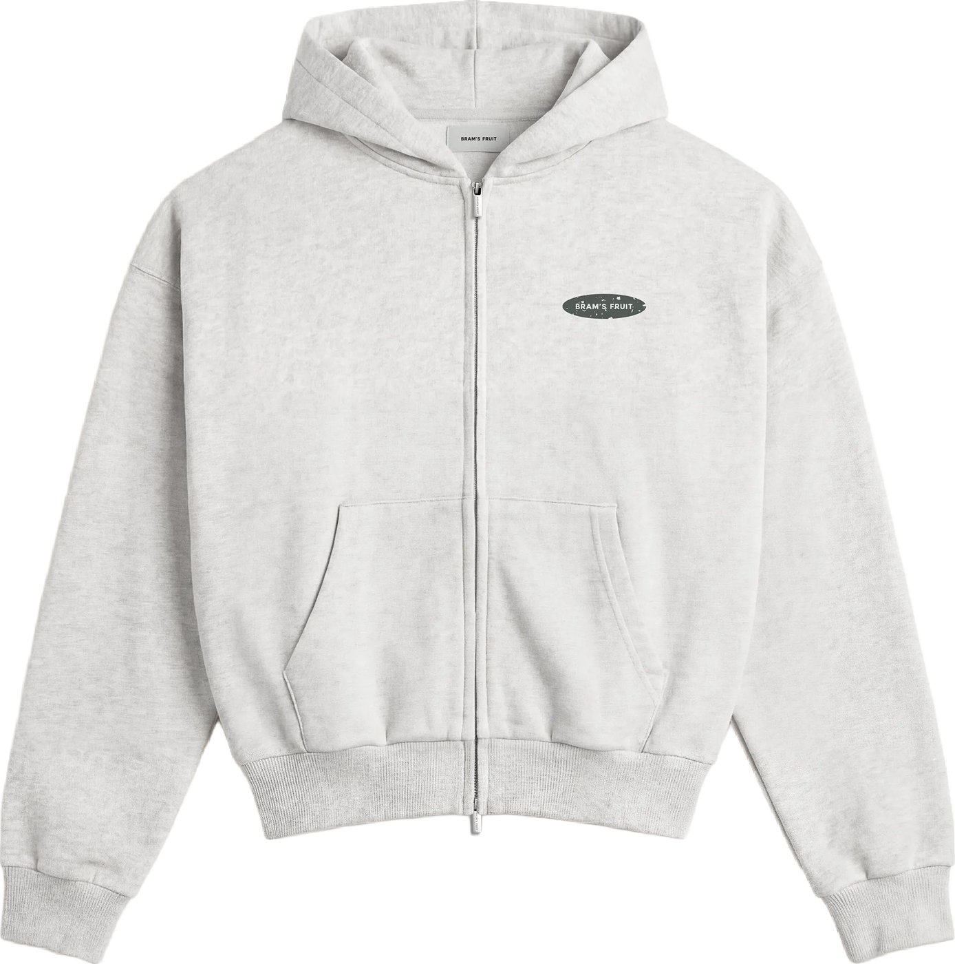 Distressed “F*ck Off I’m Gardening” Zipper Hoodie - Natural Melange