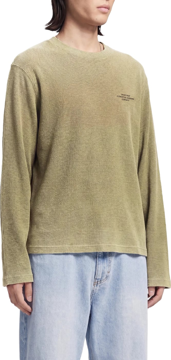 Stamp Waffle Longsleeve - Washed Olive Green