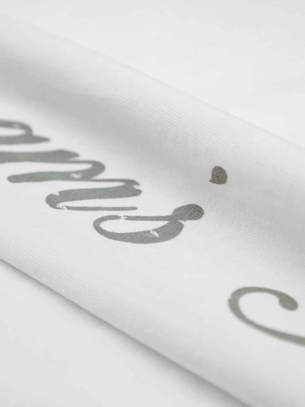 Distressed Script Logo Longsleeve - Off White
