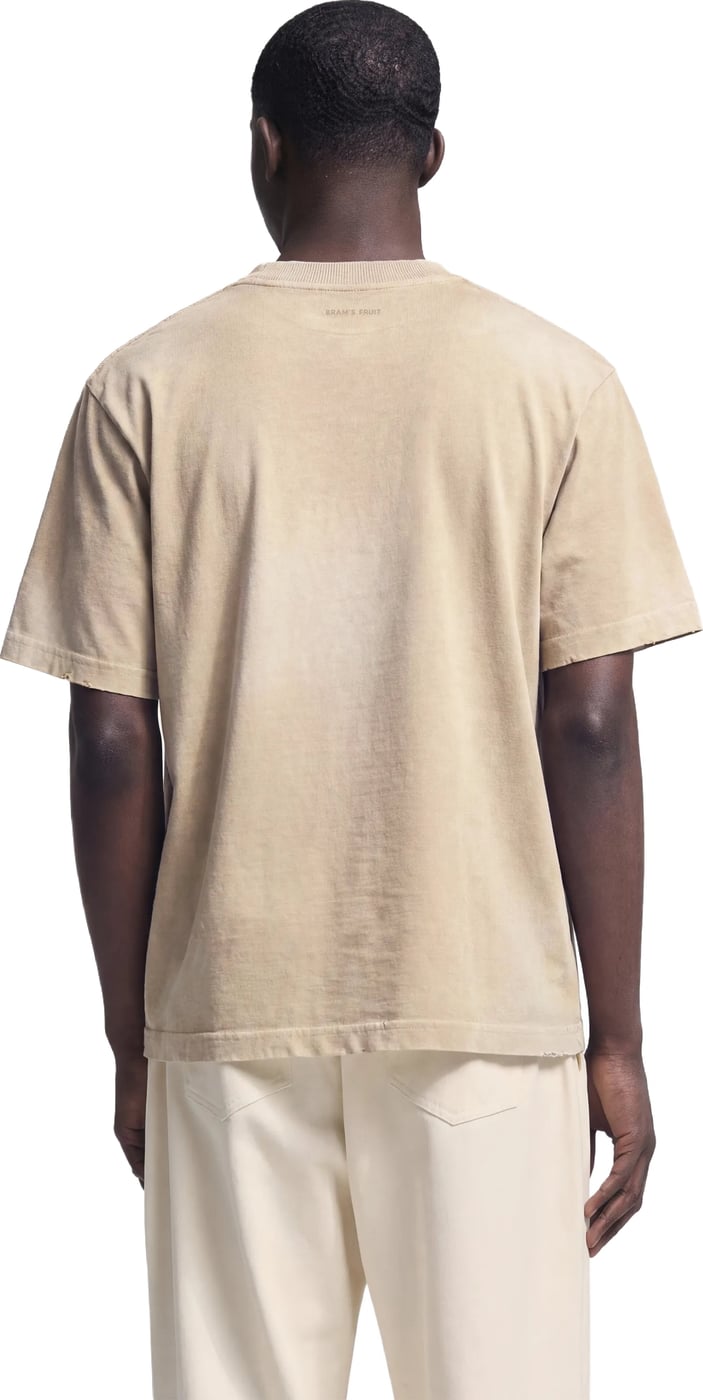 Distressed Script Logo T-shirt - Clay