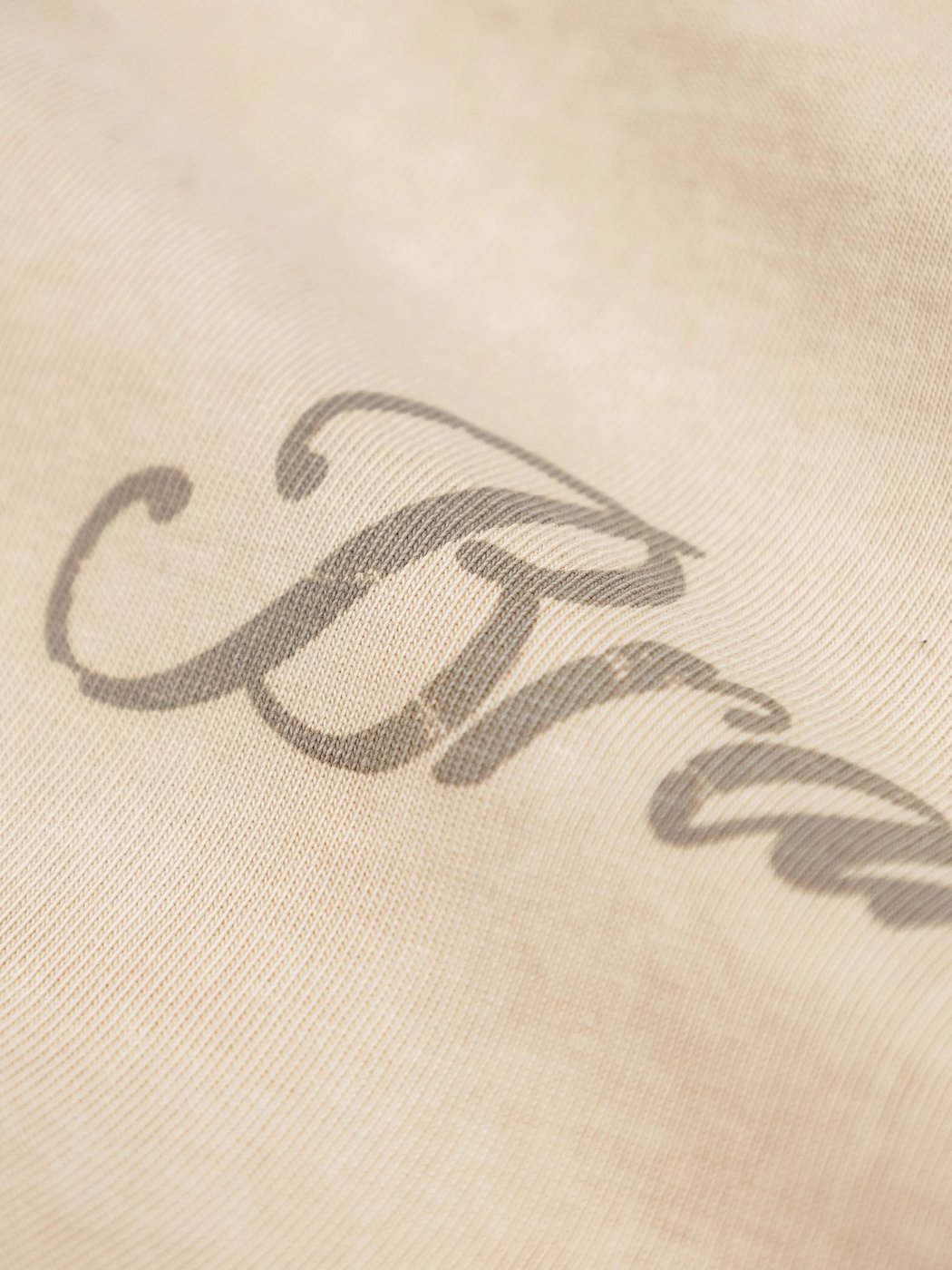 Distressed Script Logo T-shirt - Clay