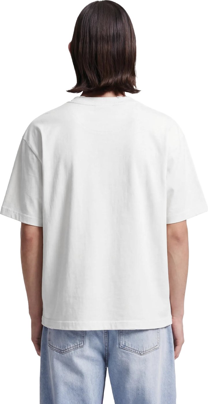 Distressed Script Logo T-shirt - Off-White