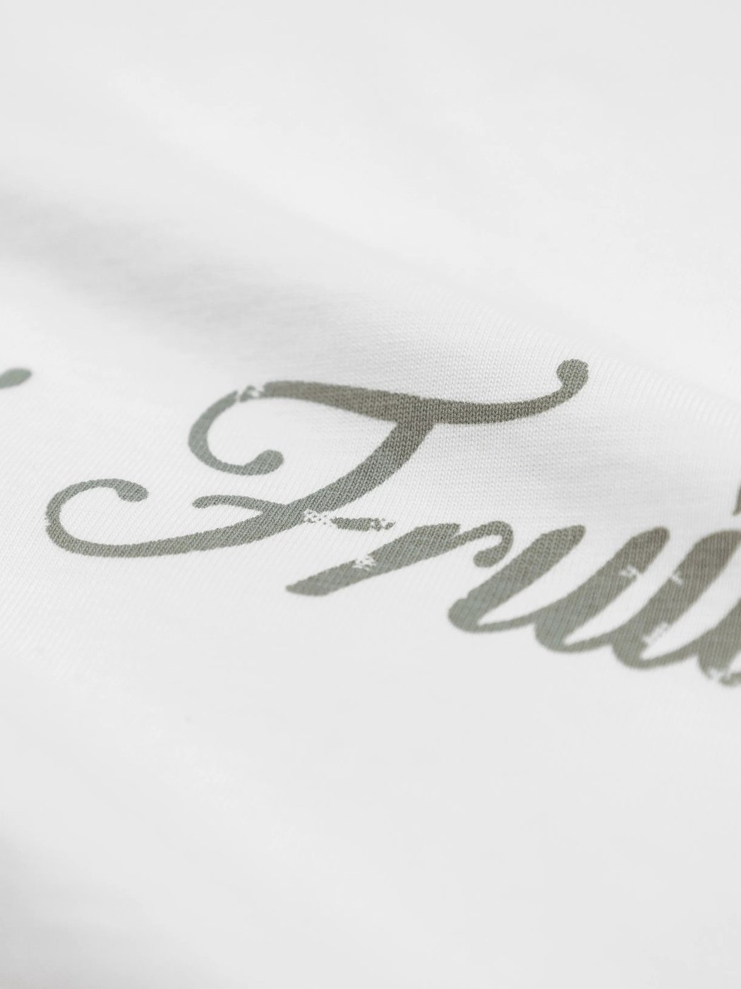 Distressed Script Logo T-shirt - Off-White