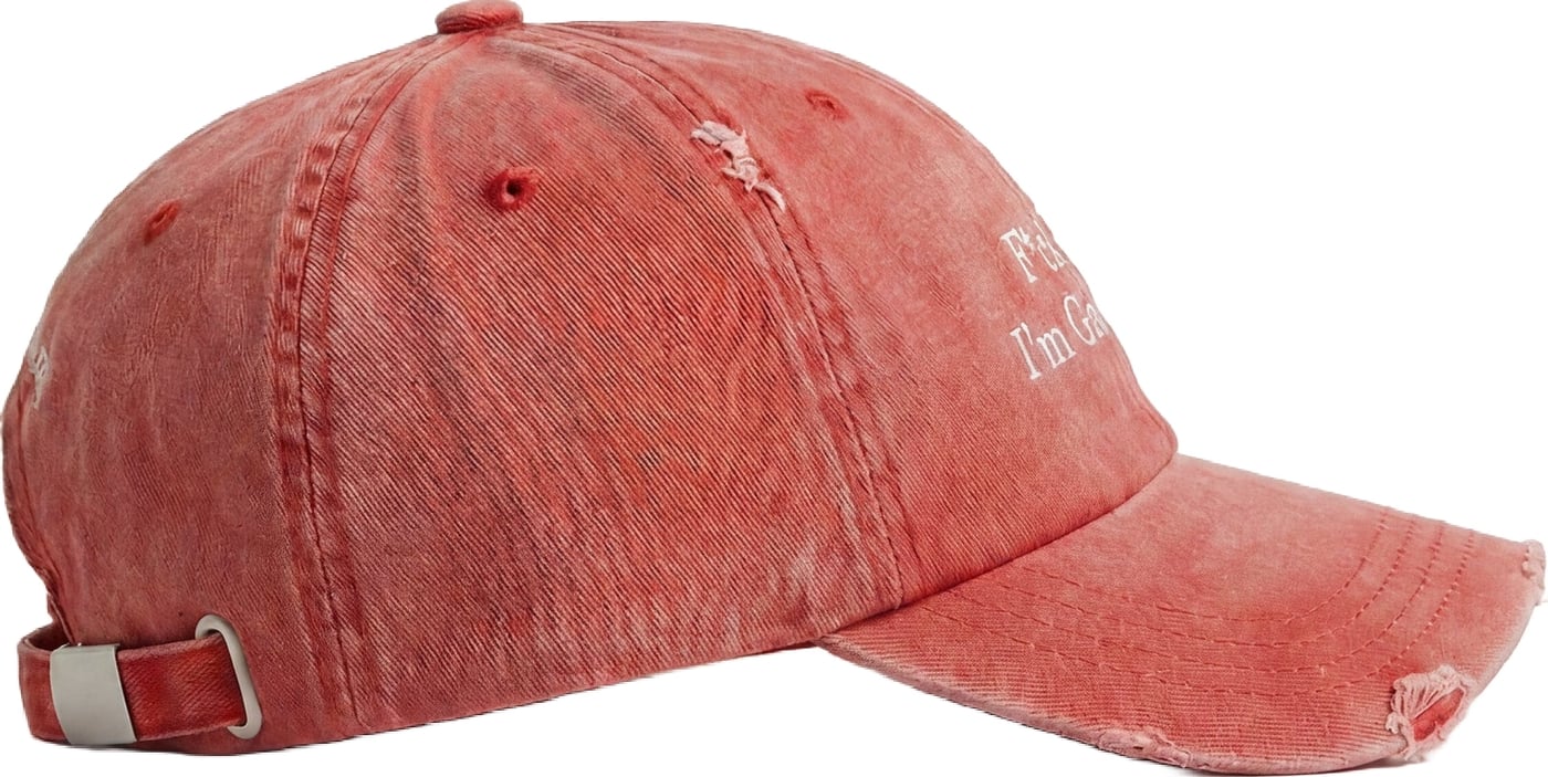 ''F*ck Off I’m Gardening'' Cap Distressed - Red