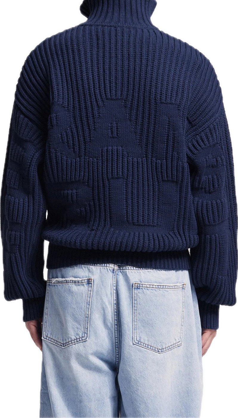 fisherman quarter zip knit navy