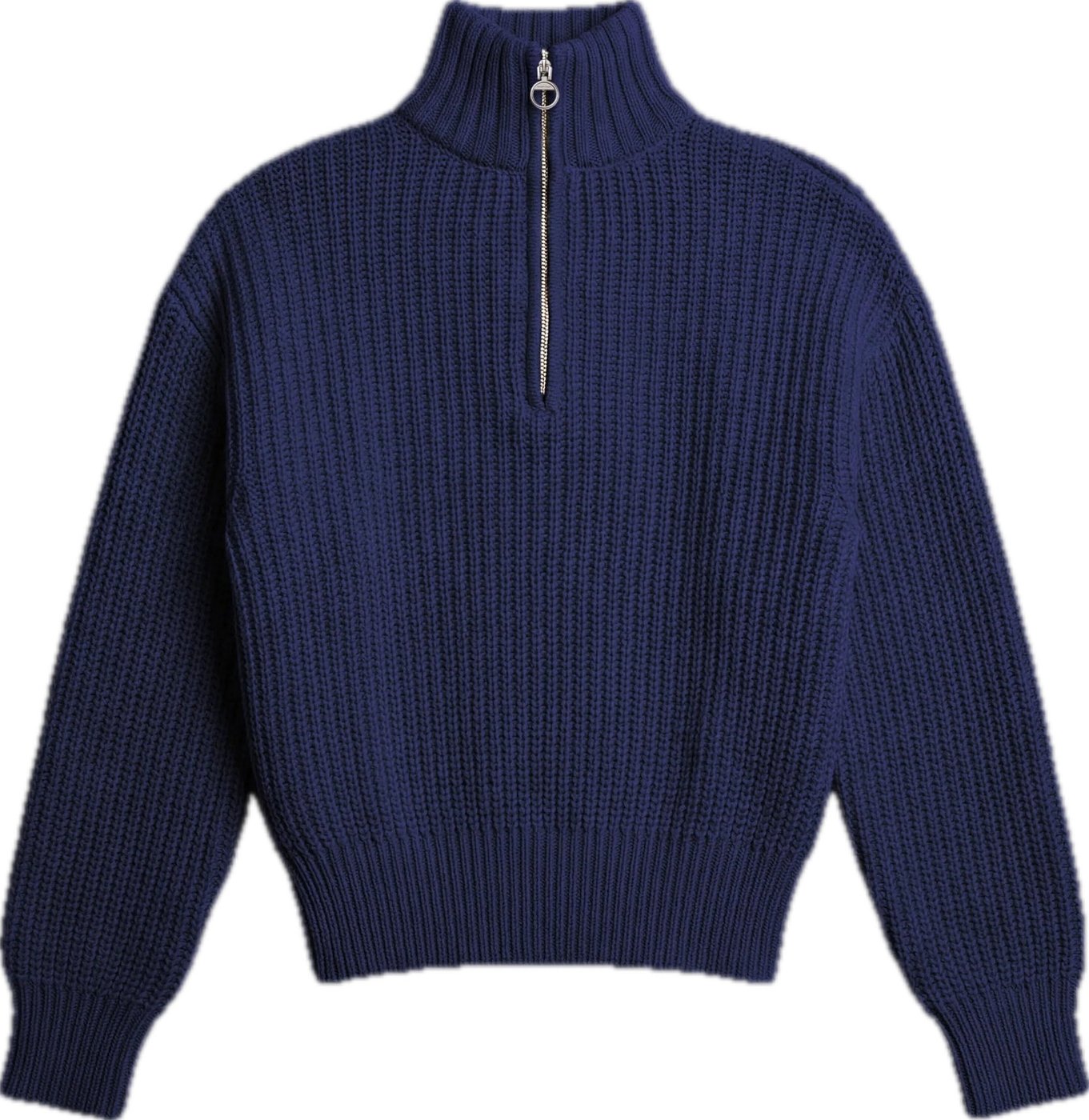 fisherman quarter zip knit navy
