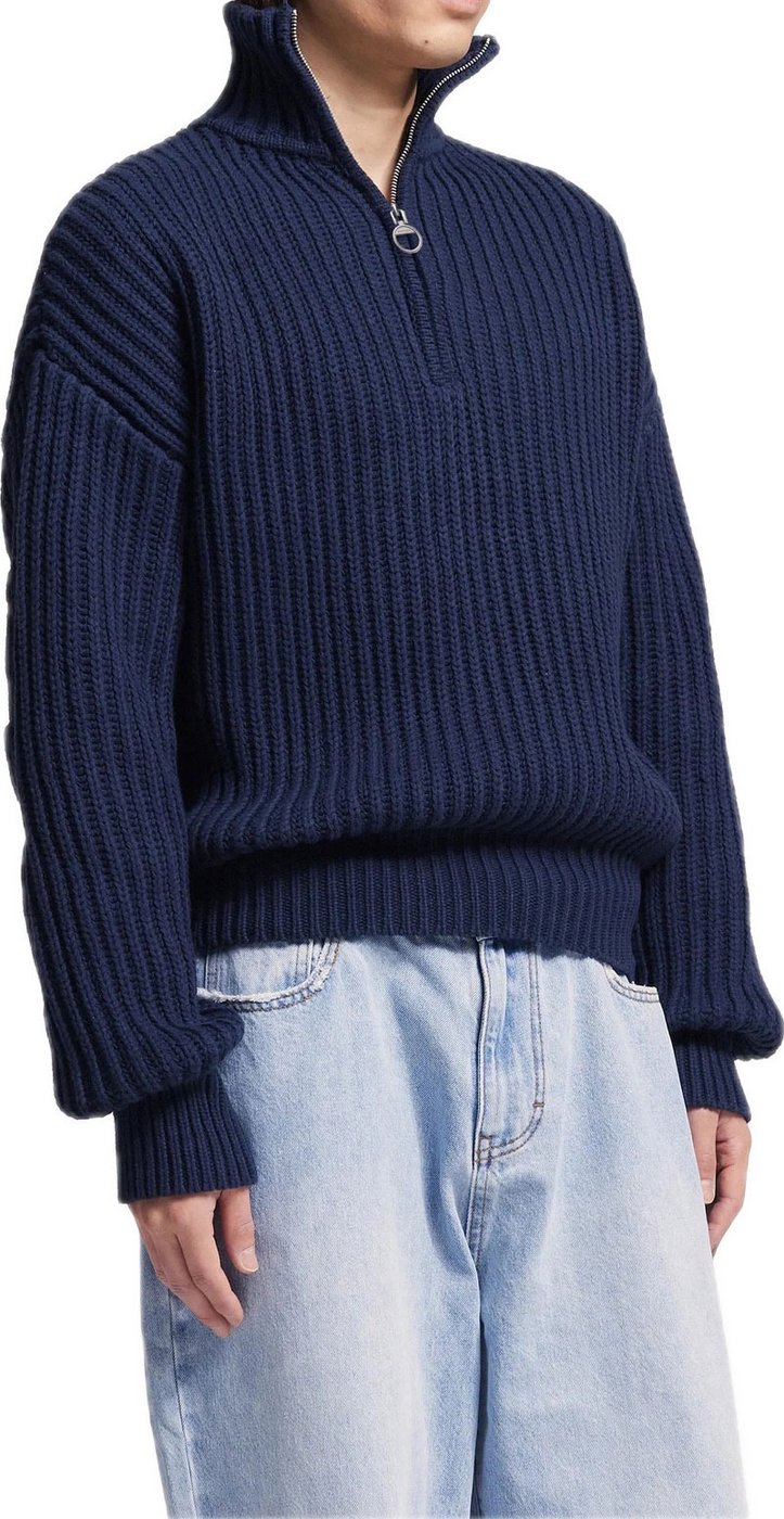fisherman quarter zip knit navy
