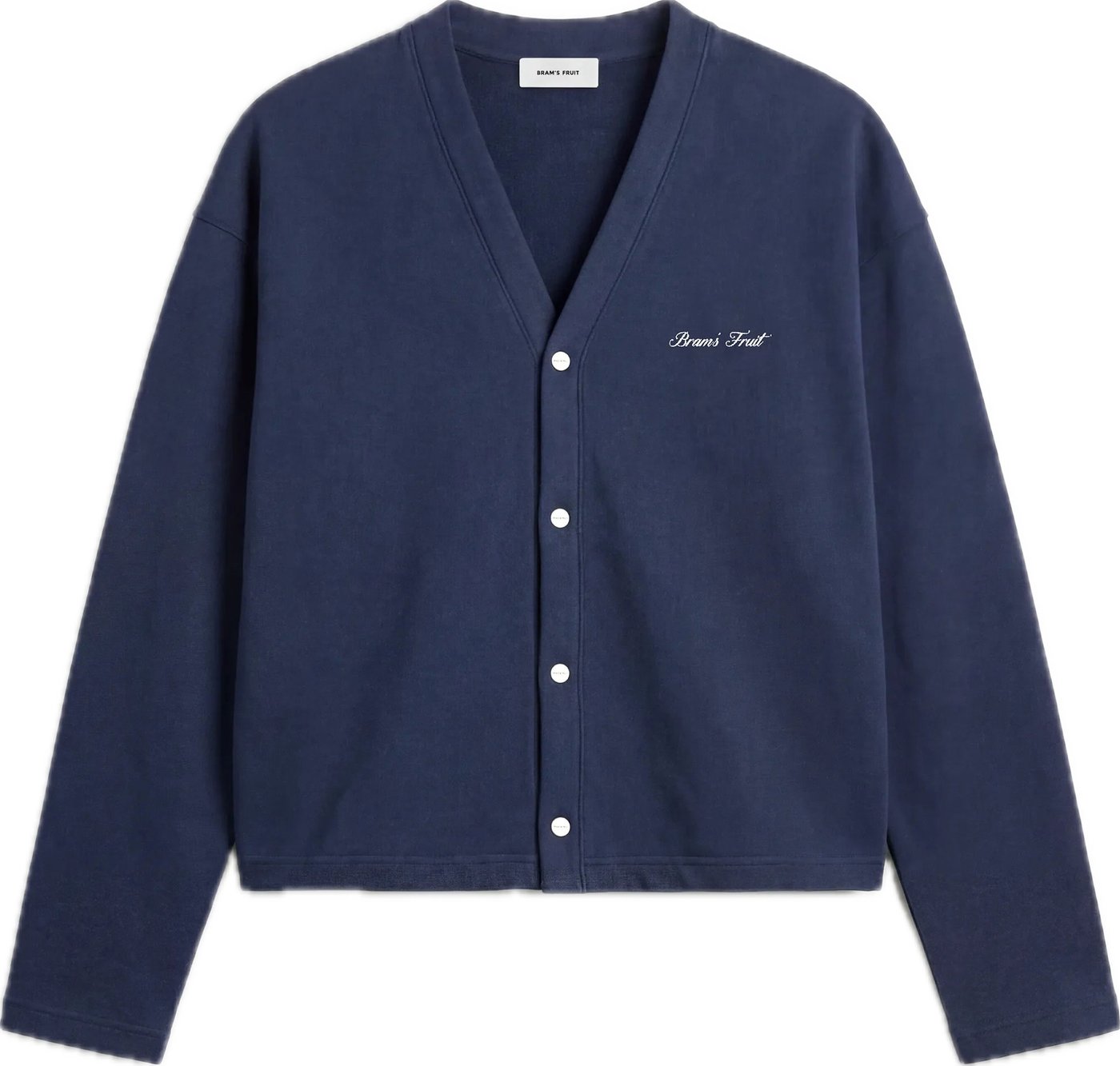 script logo cardigan sweat blue