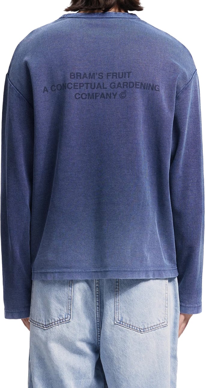 stamp waffle longsleeve washed blue