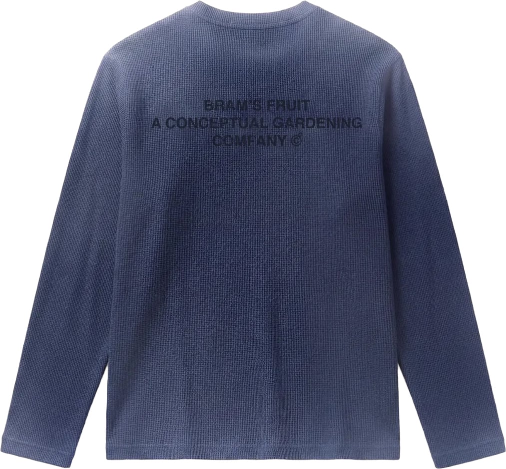 stamp waffle longsleeve washed blue