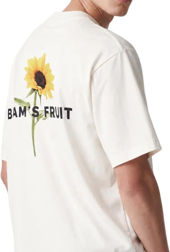 t-shirt white sunflower