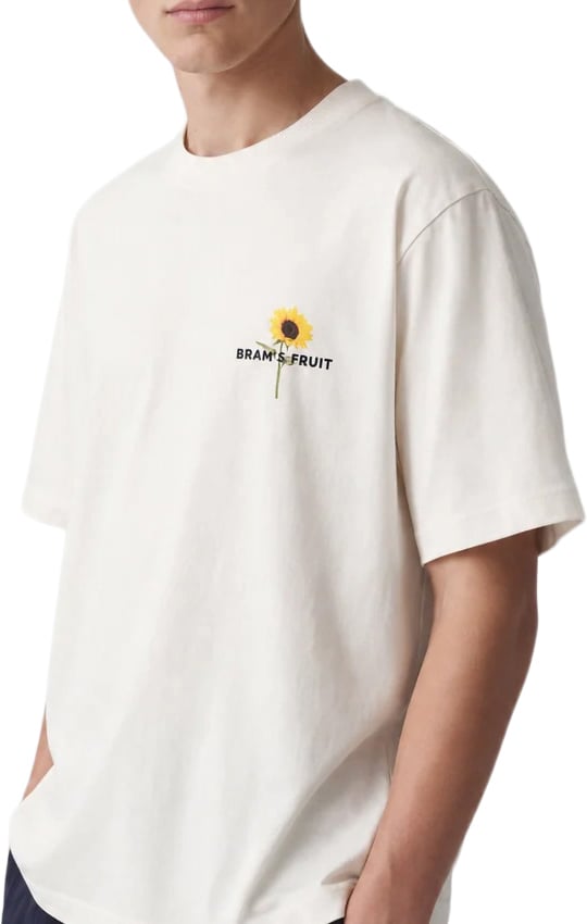 t-shirt white sunflower