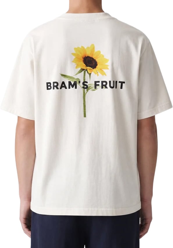 t-shirt white sunflower