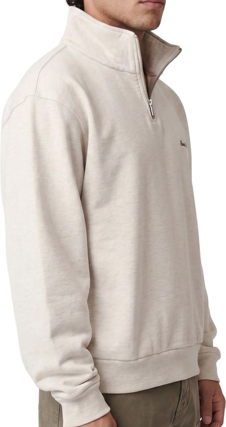 pull korte rits grijs/beige