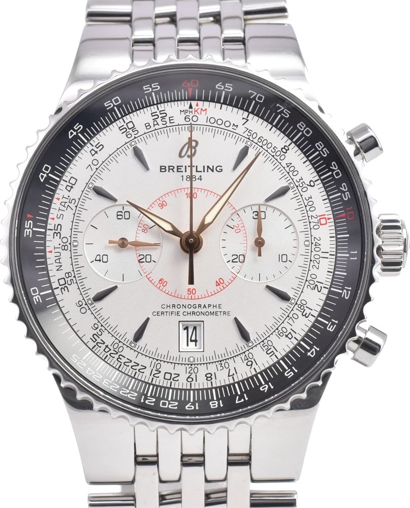Breitling Navitimer Montbrillant Chronograph Automatic Stainless Steel and Leather 38