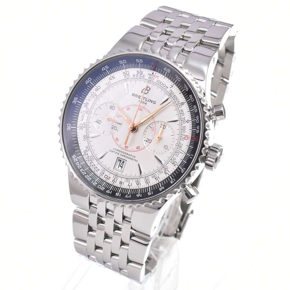 Breitling Navitimer Montbrillant Chronograph Automatic Stainless Steel and Leather 38