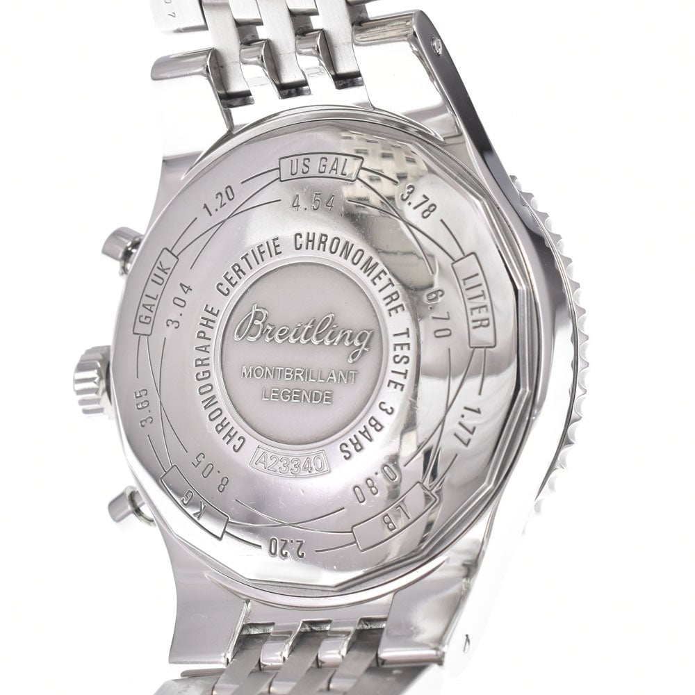 Breitling Navitimer Montbrillant Chronograph Automatic Stainless Steel and Leather 38