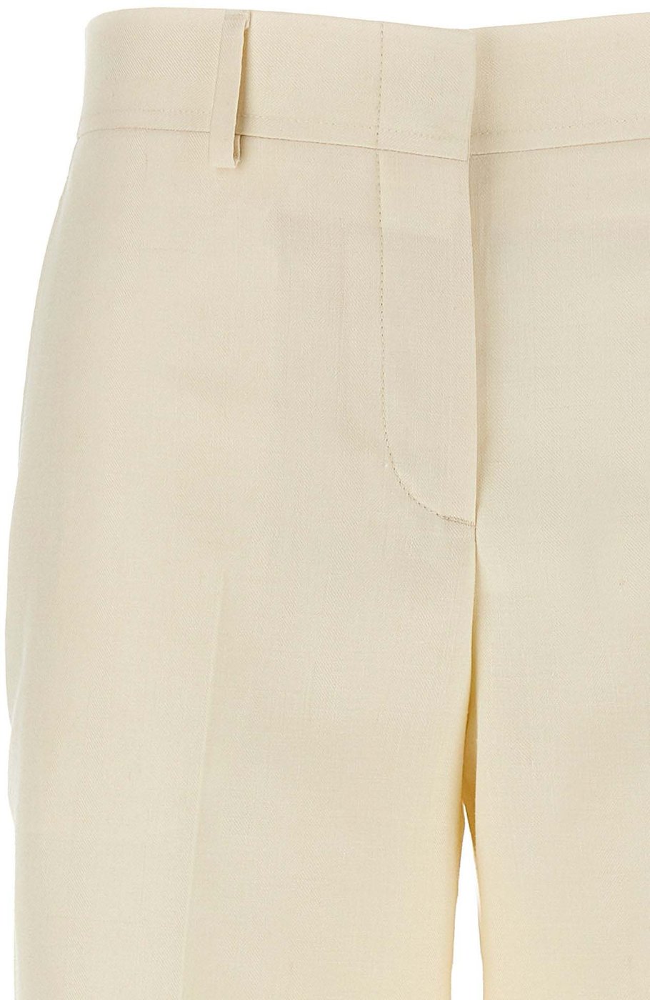 Brioni White Wool Dress Pants