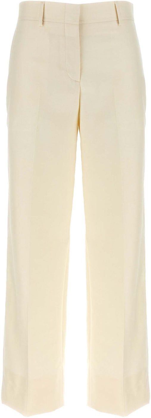 Brioni White Wool Dress Pants