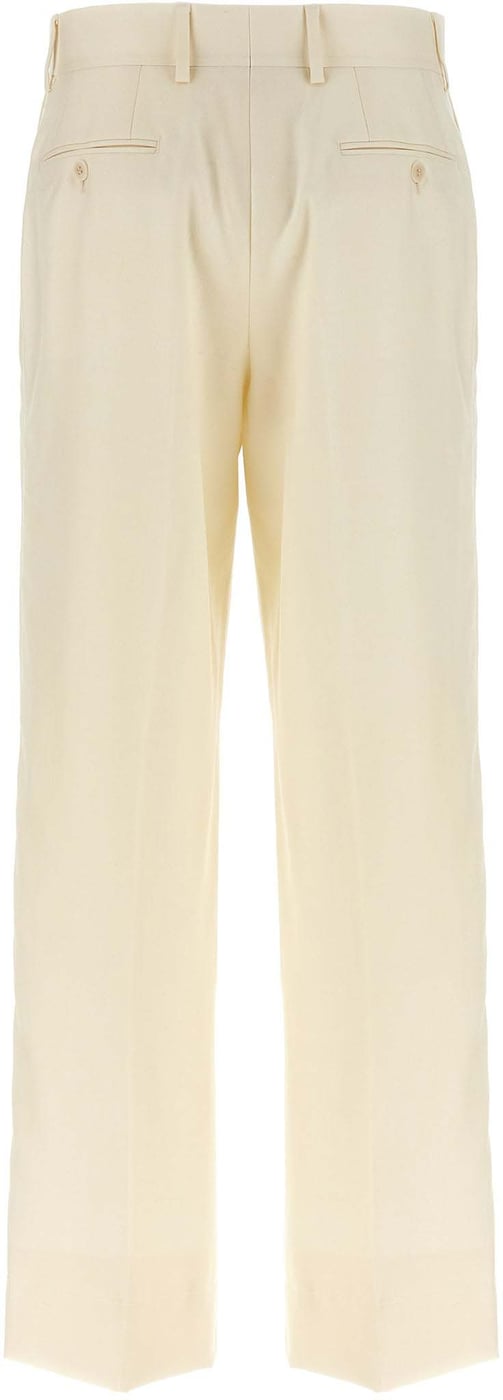 Brioni White Wool Dress Pants