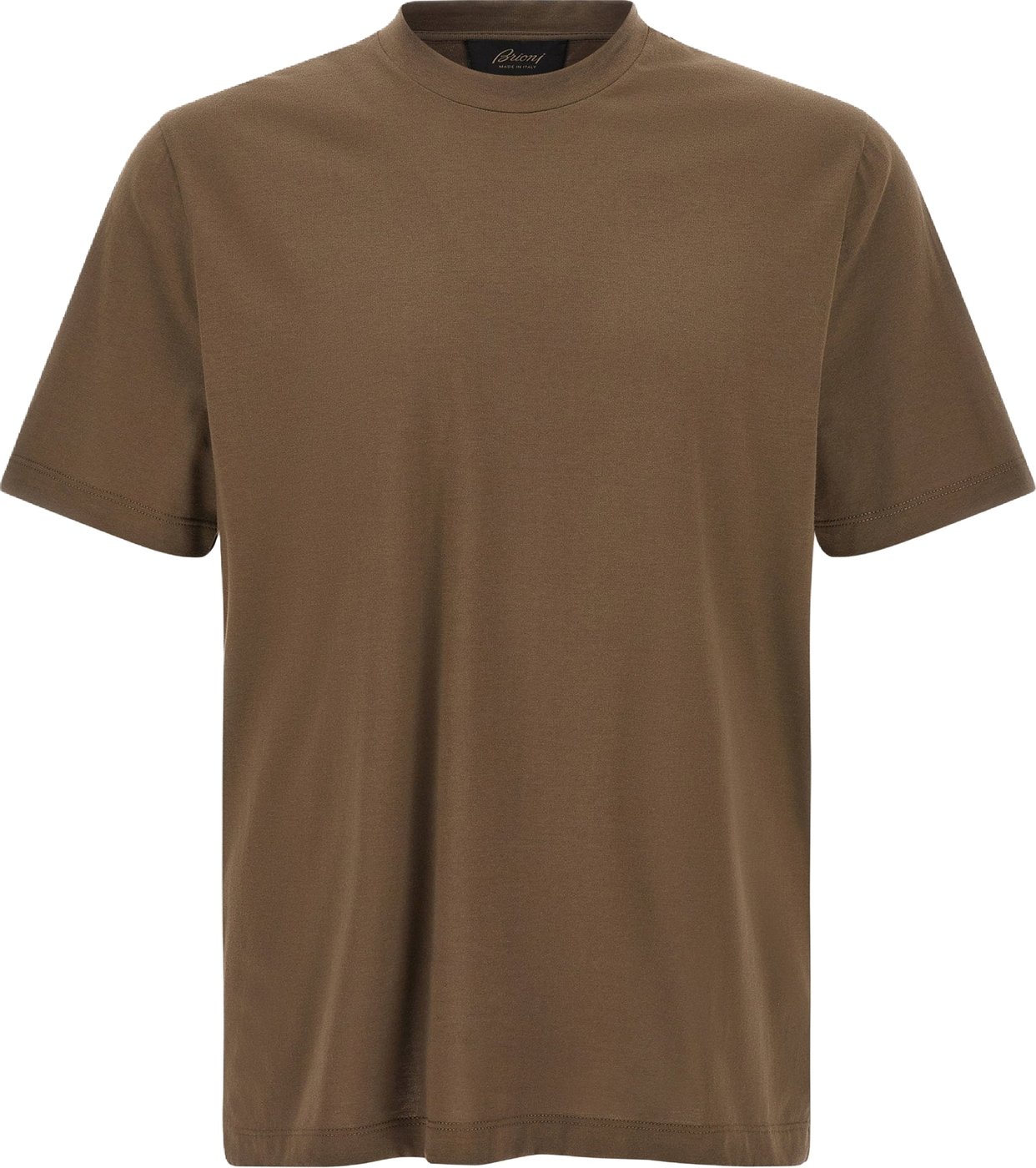 Brioni Brown Cotton T-shirt