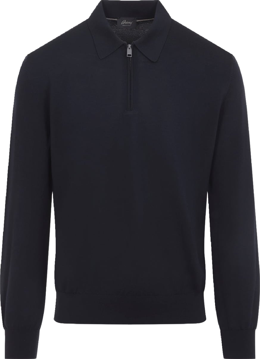 Brioni Long Sleeves Zip Polo