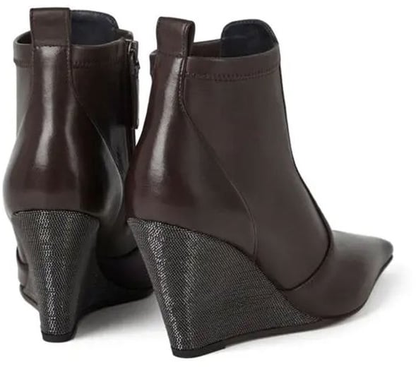 Brunello Cucinelli Brown Leather Ankle Boots