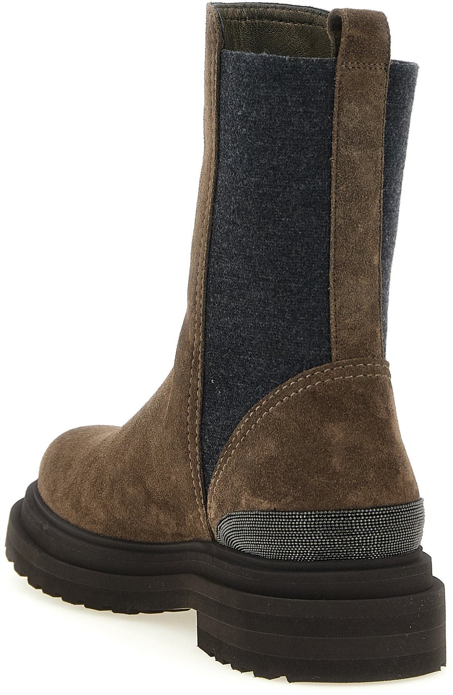Brunello Cucinelli Brown Calfskin Ankle Boots