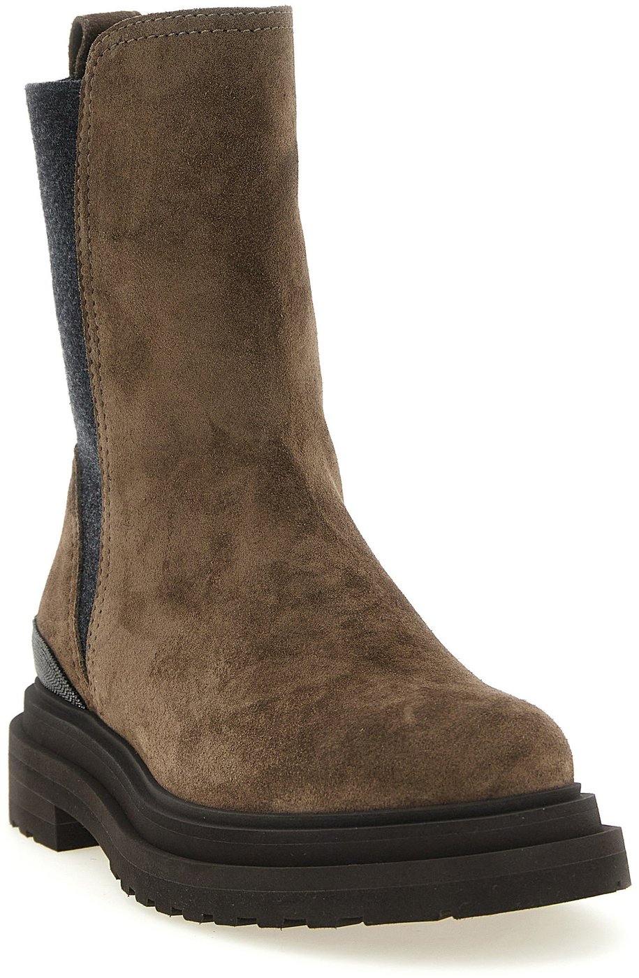 Brunello Cucinelli Brown Calfskin Ankle Boots