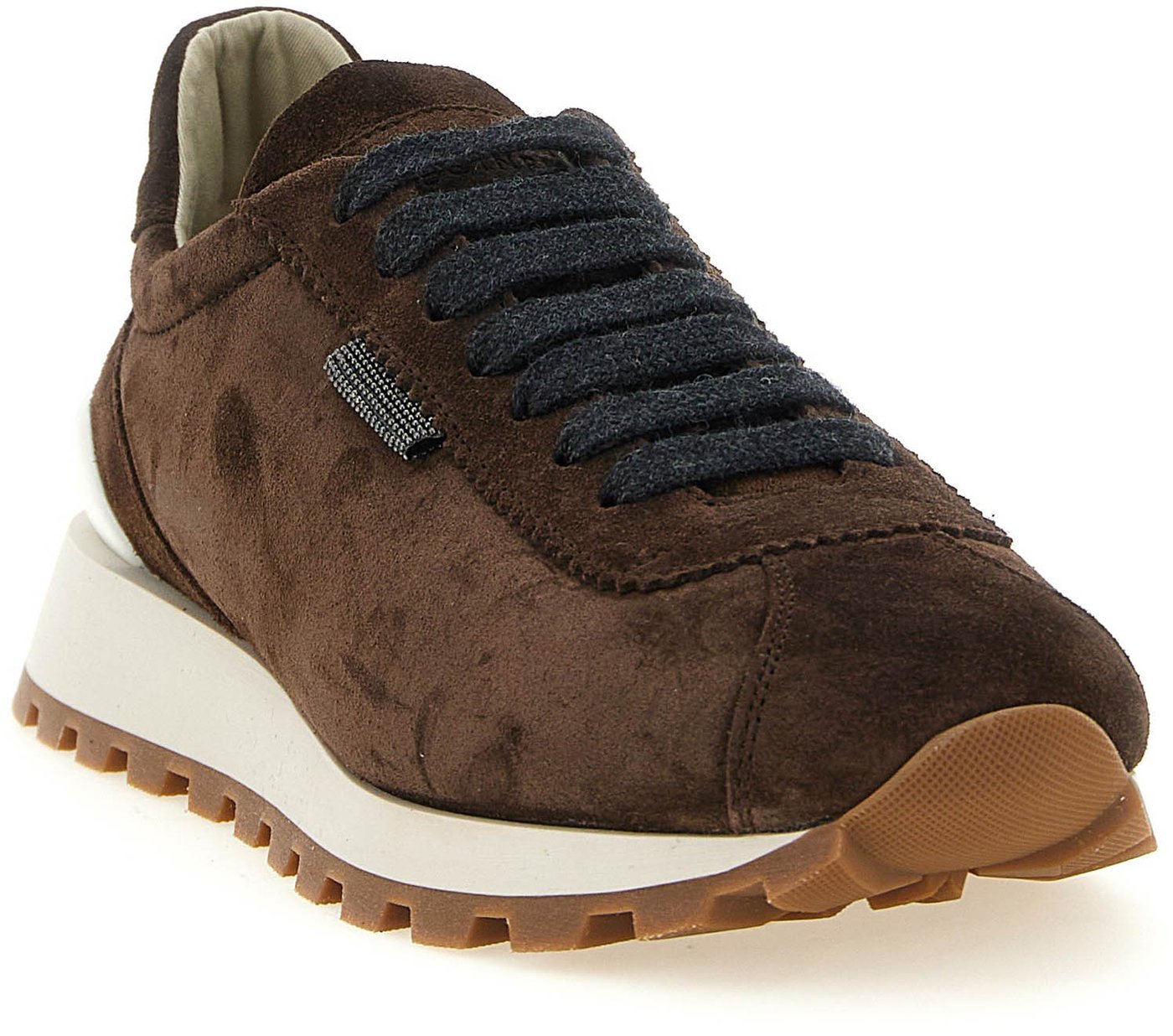 Brunello Cucinelli Brown Calfskin Athletic Sneakers